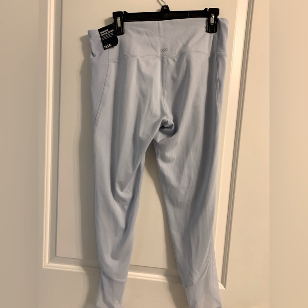Large Women’s DSG leggings in baby blue color. NWT